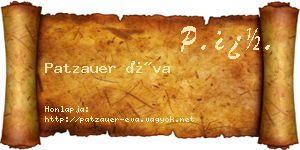 Patzauer Éva névjegykártya